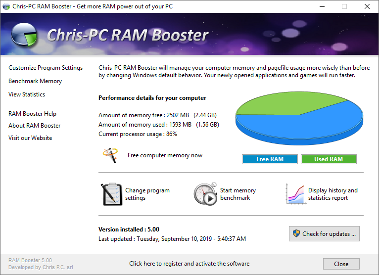 Chris-PC RAM Booster Serial Key